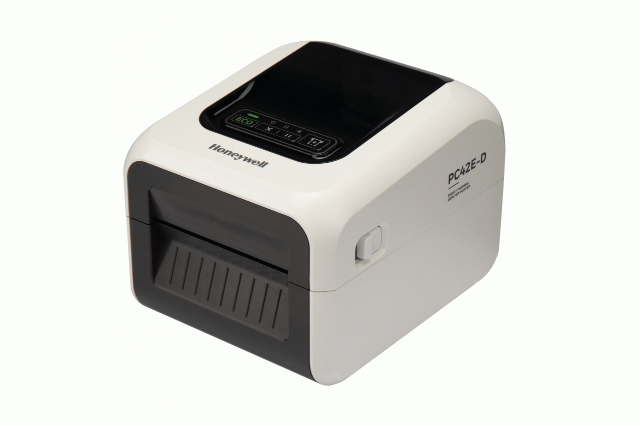 PC42E-D, Direct Thermal, White, 203 dpi, USB, Ethernet, Serial. No Power Cord.